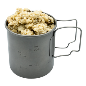 
                  
                    Photo of Alt Route Meals Southern Biscuits and Gravy breakfast rehydrated and in a titanium cup against a white stock background.
                  
                